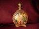 Old Antique Folk Art Painted Hand Made Wood Wine Flask Jug Wooden Other photo 3