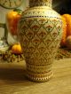 Stunning Hard Paste Porcelain Benjarong Porcelain Vase Jeweled Enameled Nr Vases photo 3