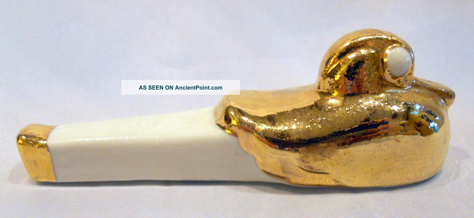 Robj Paris France Porcelain White & Gold Duck Knife Rest Signed Other photo