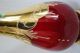 Vintage Hand Painted,  Hand Made Bohemian Czech Glass Vase,  Made In Italy 10 1/2 