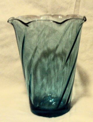Vintage Light Blue Glass Vase photo