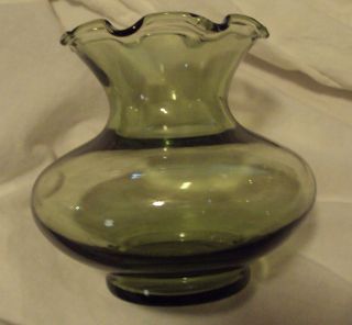 Mini Light Green Scalloped Edge Vase photo