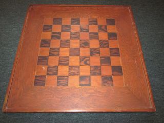 Great Antique Wood Inlay Checkerboard - Finish photo