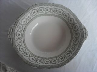 Antique Circa 1890s England Ridgways Royal Semi Porcelain Ivernia Serving Bowl photo