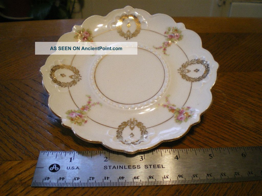 Antique M Z Austria Scalloped Suacer Circa 1891 - 1917 Cups & Saucers photo