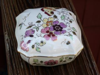 Antique 1868 Zsolnay Hungary Hand Painted Porcelain Trinket Box Numbered photo