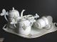 Antiq Russian 19c Tête - à - Tête Porcelain Set Tea For Two Dragonflies By Kuznetsov Teapots & Tea Sets photo 9