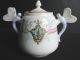 Antiq Russian 19c Tête - à - Tête Porcelain Set Tea For Two Dragonflies By Kuznetsov Teapots & Tea Sets photo 5