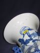 Chinese Antique Cobalt Blue Vase,  Small Bird Design Vases photo 9