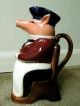 Old 9 - Inch Ceramic Pitcher - Pig Dressed As Chef / Maitre D - Majolica Ware (?) Pitchers photo 1