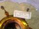 Vintage Amber Czech Crystal Bobeche & Prism Set Chandelier Parts Candle Holders photo 7