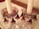 Vintage Amethyst Czech Crystal Bobeche & Prism Set Chandelier Parts Candle Holders photo 9