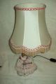 Vintage Dresden Porcelain Lamp Signed Elegant Lady In Lace Rare Germany Lamps photo 11