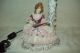 Vintage Dresden Porcelain Lamp Signed Elegant Lady In Lace Rare Germany Lamps photo 1