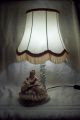 Vintage Dresden Porcelain Lamp Signed Elegant Lady In Lace Rare Germany Lamps photo 2