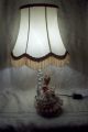 Vintage Dresden Porcelain Lamp Signed Elegant Lady In Lace Rare Germany Lamps photo 4