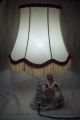 Vintage Dresden Porcelain Lamp Signed Elegant Lady In Lace Rare Germany Lamps photo 5