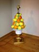 Vtg Retro Ceramic Lemon Orange Lamp 60 ' S Mid Century Modern Figural Fruit Basket Lamps photo 1