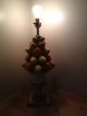 Vtg Retro Ceramic Lemon Orange Lamp 60 ' S Mid Century Modern Figural Fruit Basket Lamps photo 5