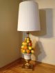 Vtg Retro Ceramic Lemon Orange Lamp 60 ' S Mid Century Modern Figural Fruit Basket Lamps photo 6