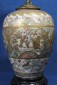Large 19thc Antique Hand Painted Japanese Royal Satsuma Pottery Vase Lamp Nr Vases photo 8