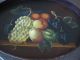Vintage Bent Wood Oval Tray Hand Painted Fruit Trays photo 1