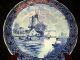 Vintage - Boch Blue & White Delft Windmill Scene Charger Plate Pretty Plates & Chargers photo 1