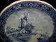 Vintage - Boch Blue & White Delft Windmill Scene Charger Plate Pretty Plates & Chargers photo 5