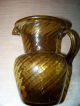 Antique Early American Blown Pitcher Rolled Or Folded Rim Swirl Snapped Pontil Pitchers photo 1