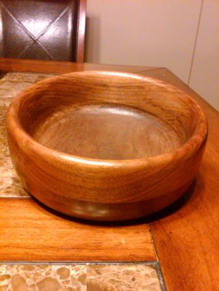 Primative Wooden Bowl 2 Different Hard Woods In This photo