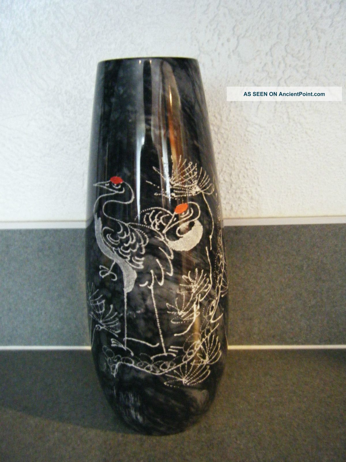 Stone Vase Decorative Collectible Bird Crane Christmas Gift Home & Garden Vases photo