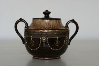 Antique Victorian English Sugar Bowl - H.  J.  Woods photo