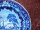 Early 19c Antique Flow Historic Blue Staffordshire Blue Plate Good Condition Pitchers photo 4