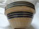 Antique Early Primitive Small Yellow Ware Yellowware Bowl/blue Bands / 2 - 1/4 