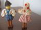 Vintage Antique Collectible Hansel & Gretel German Hand - Painted Wooden Dolls Carved Figures photo 1