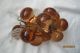 Antique Vintage Amber Glass 15 - Grape Cluster From Before 1960 ' S? Glass Leaves Other photo 1