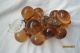 Antique Vintage Amber Glass 15 - Grape Cluster From Before 1960 ' S? Glass Leaves Other photo 2
