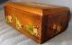 Antique Solid Wood Box Jewelry Keepsake Storage Hand Painted Floral Design Boxes photo 1
