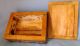 Antique Solid Wood Box Jewelry Keepsake Storage Hand Painted Floral Design Boxes photo 4