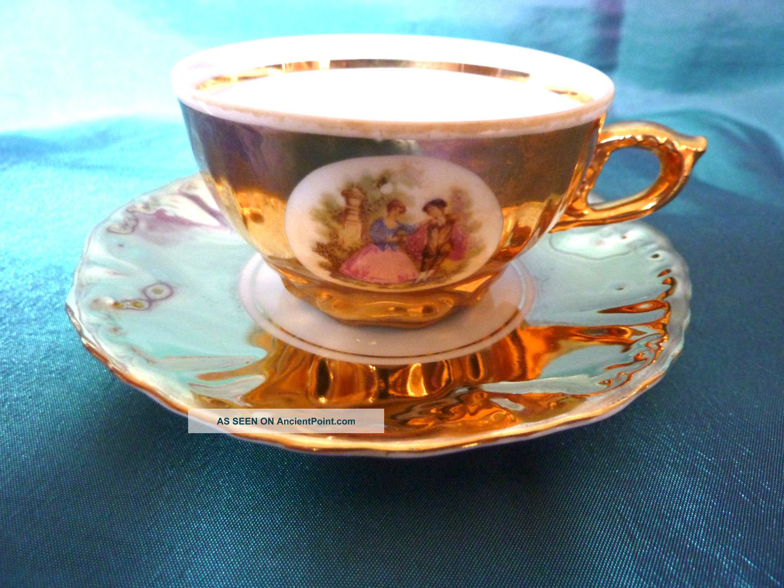 Antique Bavaria Foreign Tea Cup - 22ct Painted Cups & Saucers photo