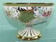 Gold Trimmed Hand Painted Pedestal Bowl Marked Florence Italy K.  B.  N.  Y.  1364/222 Bowls photo 1