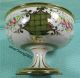 Gold Trimmed Hand Painted Pedestal Bowl Marked Florence Italy K.  B.  N.  Y.  1364/222 Bowls photo 2