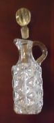 Antique Pressed Glass Cruet 3 Mold Blown Clear Early 1900s Other photo 3