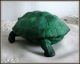 Art Deco Malachite Glass Turtle Trinket Box Perfume Bottles photo 4