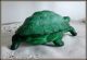 Art Deco Malachite Glass Turtle Trinket Box Perfume Bottles photo 6
