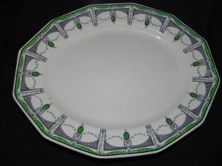 English Royal Doulton Claermont Porcelain Tray 1912 - 1925 photo