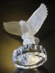 German Goebel Lead Crystal Frosted Eagle On Clear Base Paperweight Signed Figure Figurines photo 10