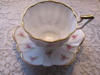 Vintage Tea Cup & Saucer Salisbury England Bone China Rose Buds photo