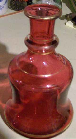 Antique Vintage Cranberry Glass Vase Ern Decanter Server Bottle photo