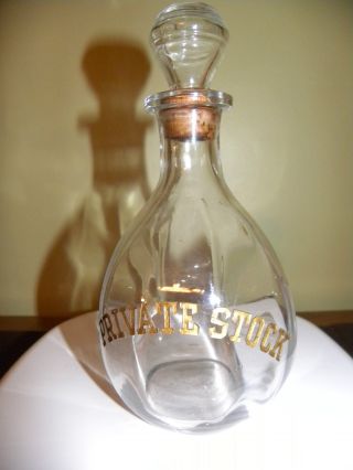 Antique Pinched Art Glass Liquor Decanter Private Stock Bar Collection Luxury photo